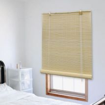 Store roulant en bambou 140x220 cm Naturel Vidaxl