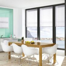 Store vénitien aluminium 25mm h250cm - Blanc - L150 x H250cm