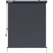 Canopée Store Vertical Enrouleur Extérieur Paravent Pare-soleil Brise-vue Jardin Et Balcon 1.6x2.5m Gris