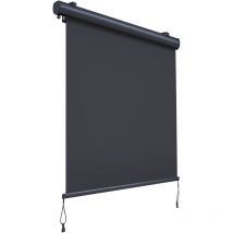 Canopée Store vertical enrouleur extérieur Paravent Pare-Soleil Brise-Vue jardin et balcon 1.4X2.5m Gris