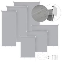 Store vertical Store d'extérieur pour balcon Store enrouleur Protection solaire - Paravent extérieur rétractable - 180x140CM Gris