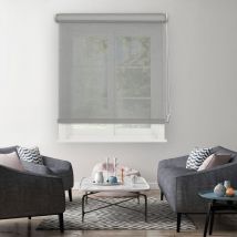 Store enrouleur voile mesh h190cm - Gris - L64 x H190cm