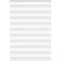 Store zèbre blanc 115x100 cm largeur du tissu 110,9cm polyester