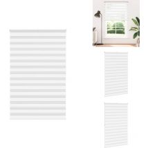 Store zèbre blanc 150x200 cm largeur du tissu 145,9cm polyester - Store Zébré - Stores Zébrés - Store À Enrouleur Zébré - Double Store À Enrouleur