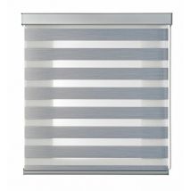 Store Jour/Nuit Alubox, store enrouleur avec finitions en aluminium de Qualité supérieure, Gris, 100 x 250 cm