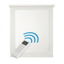Estores Enrollables Screen Motorizados automatique con mando Tejido technique Aislante thermique Blanco , 180 x 250 cm
