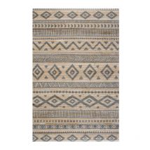 Tapis antidérapant en Bambou naturel, Ethnique Gris, 120 x 180cm