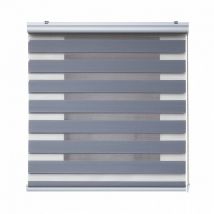 Store Jour/Nuit Plus, Store enrouleur avec Finitions Premium, Argent, 80 x 250cm