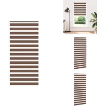 Store zèbre marron 95x230 cm largeur du tissu 90,9 cm polyester - Store Zébré - Stores Zébrés - Store à Enrouleur Zébré - Double Store à Enrouleur