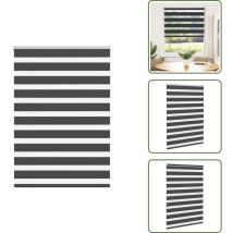 Store zèbre noir 115x150 cm largeur du tissu 110,9 cm polyester - Store Zébré - Stores Zébrés - Store à Enrouleur Zébré - Double Store à Enrouleur