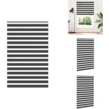 Store zèbre noir 150x200 cm largeur du tissu 145,9 cm polyester - Store Zébré - Stores Zébrés - Store à Enrouleur Zébré - Double Store à Enrouleur