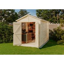 Storehaus - Cabane à outils double pente Serena Naturel , 12 mm Épaisseur de paroi 186,2 x 306,2 cm