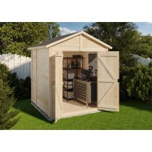 Storehaus - Cabane à outils double pente Serena Naturel , 12 mm Épaisseur de paroi 186,2 x cm