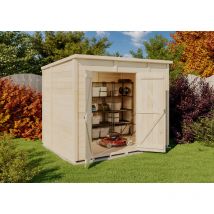 Storehaus - Cabane à outils avec toit monopente Security Naturel , 12 mm Épaisseur de paroi 186,2 x 246,2 cm