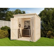 Storehaus - Cabane à outils avec toit monopente Security Naturel , 12 mm Épaisseur de paroi 186,2 x cm