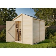 Storehaus berging stijl (zadeldak) van de marktleider ✓Koop in termijnen ✓Gratis levering ✓5 jaar garantie ✓Beste online winkel tuin 2022 Naturel ,