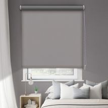 Madecostore - Store enrouleur occultant thermique revers alu h190cm - Gris - L214 x H190cm