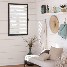 Store enrouleur jour nuit prêt-à-poser sans percer h190cm - Blanc - L45 x H190cm