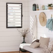 Store enrouleur jour nuit prêt-à-poser sans percer h190cm - Blanc - L75 x H190cm