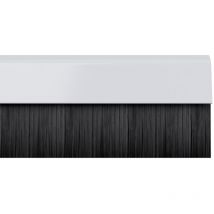 02 AM0010838 W di clip inferiore paraspifferi guarnizione a spazzola, bianco, 838 mm, set di 2 pezzi - Stormguard