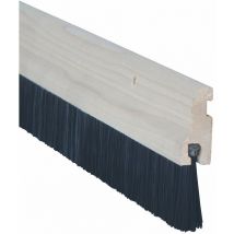 Striscia paraspifferi per porta, con spazzola, color legno - Stormguard