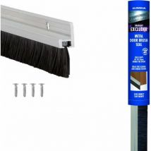 Striscia paraspifferi per porta, con spazzola, in alluminio - Stormguard