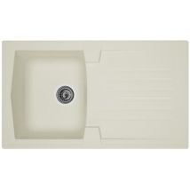Stradour Einsatz Küchenspüle 1 Tablett + 1 Ablauf Arena - R Sine - 86 X 50 Cm - Weiss