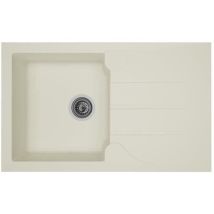 Stradour Einsatz Spüle 1 Behälter + 1 Ablauf Aloa - R Sine - 81 X 50 Cm - Weiss
