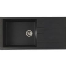 Stradour - Evier A Encastrer Cube, En Smc Noir Paillete - 06, 1 Bac, Dim. 100 50 Cm, Vidage Manuel