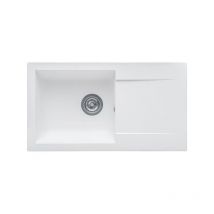 STRADOUR Evier a encastrer EINNA, en SMC BLANC UNI - 17, 1 bac, dim. 78 43,5 cm, vidage manuel