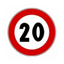 Straßengeschwindigkeitsschild - 20 Km/H
