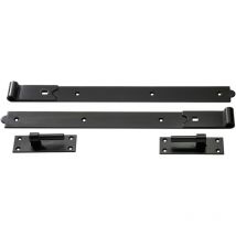 Perry - 250mm Straight Bands & Hooks on Plate Black (pr)