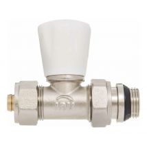 Invena - Straight Manual Inlet Radiator Valve 16mm pex compression fittings x 1/2 bsp