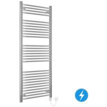NRG - Bathroom Electric Heated Towel Rail 1500 x 600 Straight Thermostatic 600W Chrome