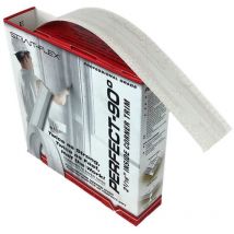Strait-flex - Kantenprofil perfect 90 Grad Weiß, hoher Kantenschutz, für Innenkanten im Trockenbau, einfache Verarbeitung, 12 Rollen á 30,5m