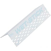 Strait-flex - Kantenprofil Wet Stick 90 Grad Winkel Weiß 50 Stück á 274cm hoher Kantenschutz, für Außenkanten im Trockenbau, einfache Verarbeitung