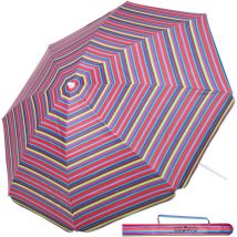 Sonnenschirm 180 - 200cm uv Schutz 50+ Neigbar mit Erdspieß Tragetasche Wasserabweisend Strand Garten Strandschirm Balkonschirm Gartenschirm bunt