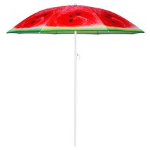 Strandsonnenschirm 180 cm Gartenregenschirm rot-grün Wassermelone