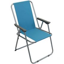 Strandstuhl -Sessel mit Armlehnen und Hitch -Stahlstruktur - Cyan - Cyan
