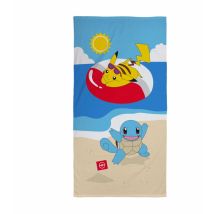 Baumwoll-Strandtuch 70x140 cm Pokémon – 100% Baumwolle – Ideal für Strand, Schwimmbad, Reisen – Weich und saugfähig