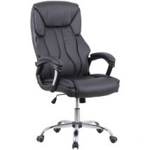 Stratford Dynamic High Back Black Leather Look Executive Office Chair with Fixed