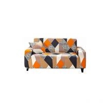 Stretch Sofa Covers - Printed Elastic Polyester Spandex Arm Chair Couch Covers- Universal Fitted Sofa Slipcover Furniture Protector, 3 Seater Without