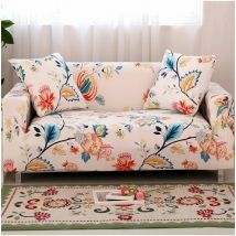 Dewdat - Stretch Sofa Covers Printed Sofa Cover Loveseat Slipcovers for 2 Cushion Sofas Universal Elastic Furniture Protector Cover (190-230cm for 3