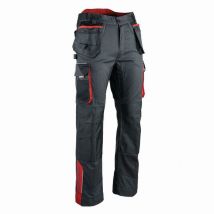 Facom - Stretchhose Ultimate Flatterhafte Taschen Schwarz/Grau/Rot Größe 42 - FXWW1020E-42