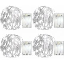 String Lights 5m 50 LEDs [Set of 4] Mini Battery Operated led String Lights 3 Modes led String Lights Bedroom Christmas Decoration Indoor Outdoor