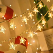 Catena Luminosa A Forma Di Stella Da 3 M Con 20 Led, A Batteria, Impermeabile, Ideale Per Camera Da Letto, Feste, Matrimoni E Decorazioni Per L'Albero