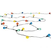 Stringa elettrificata picnic con luci led in vari colori adatta all'esterno - Nero