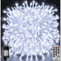 Stringa natalizia a LED 100M 1000 LED IP44 Impermeabile con telecomando 8 modalità Decorazione per feste per matrimoni natalizi Bianco freddo