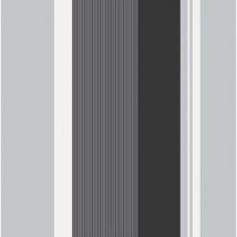 Cwv Wallcoverings - Stripe Wallpaper Bold Charcoal Grey Black White Silver Luxury Modern