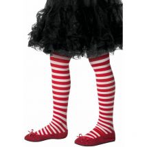Striped Tights Childs Red & White [48331]